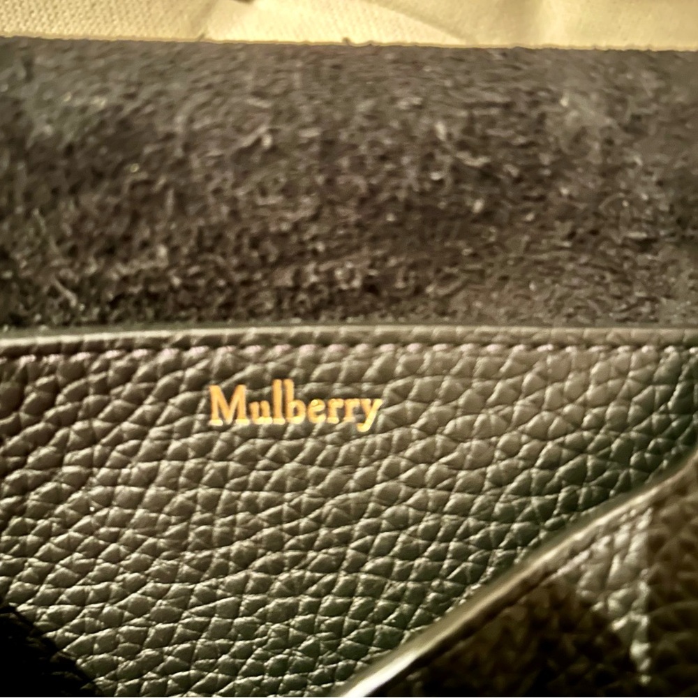 Mulberry Amberly Medium Satchel Black w/Gold Hardware EUC - Picture 12 of 15